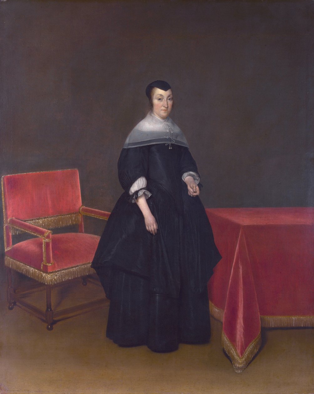 Hermanna van der Cruysse (1615-1705), Abraham van Suchtelenin vaimo (1600-1661) tekijältä Gerard ter Borch