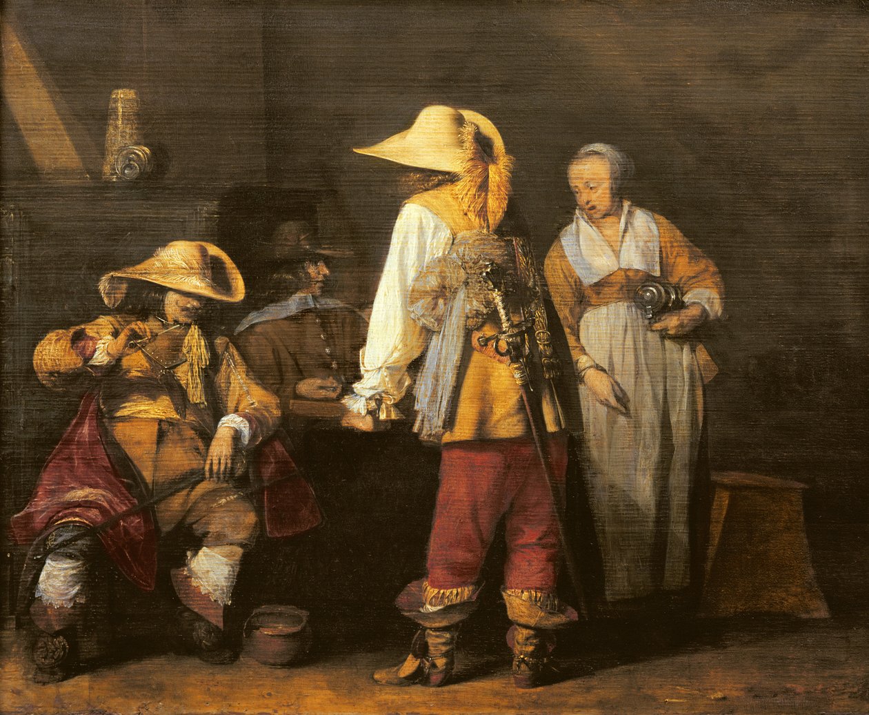 Majatalon sisustus, 1636 tekijältä Gerard ter Borch