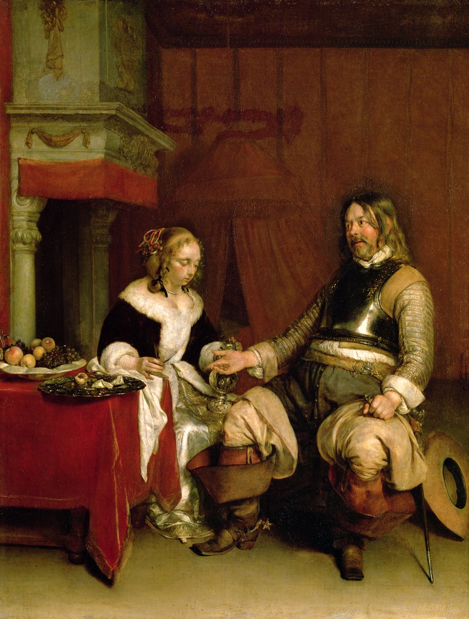 Herrasmies Sotilas tekijältä Gerard ter Borch