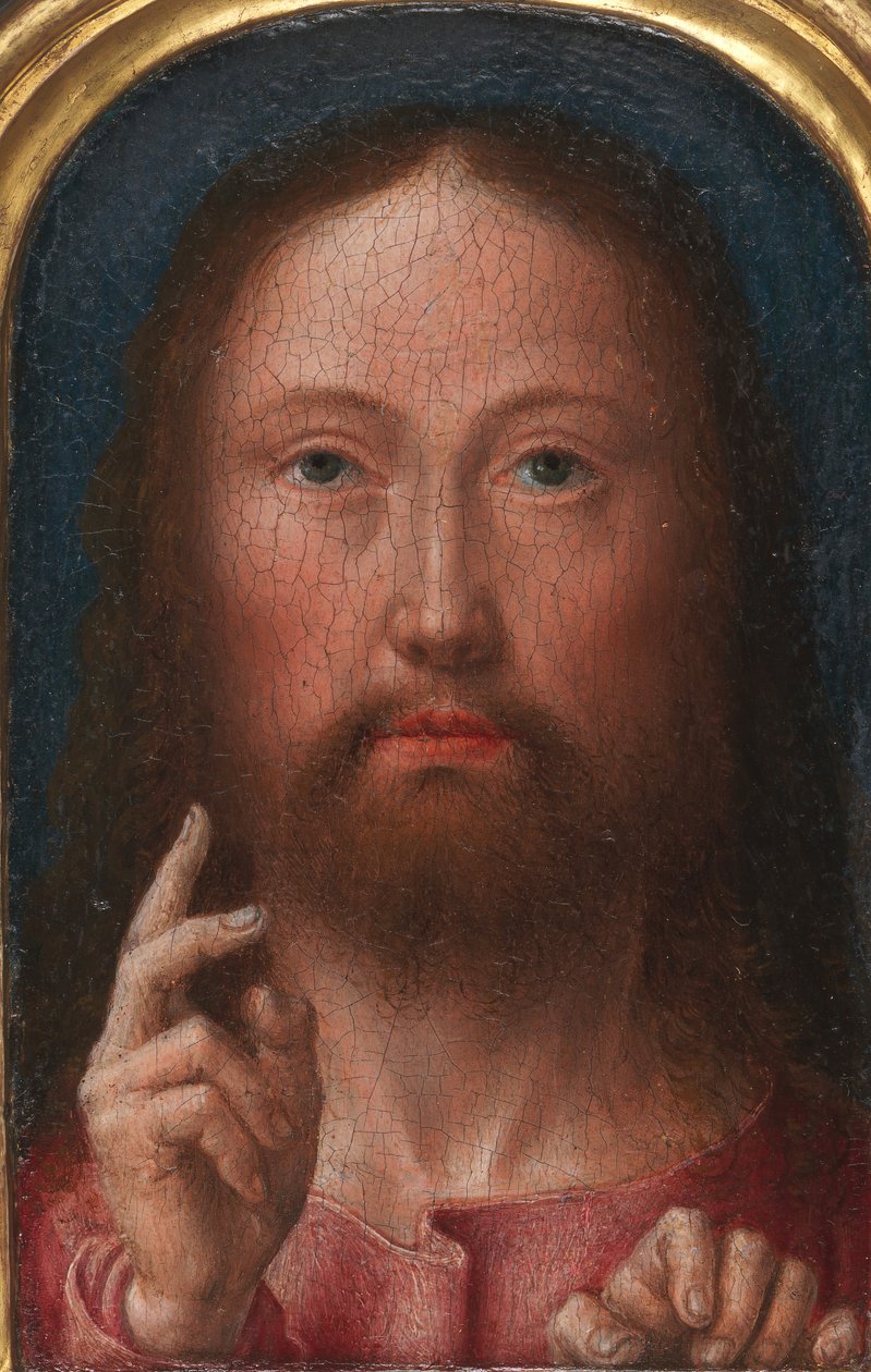 Kristuksen siunaus, n. 1500-1505. tekijältä Gerard David