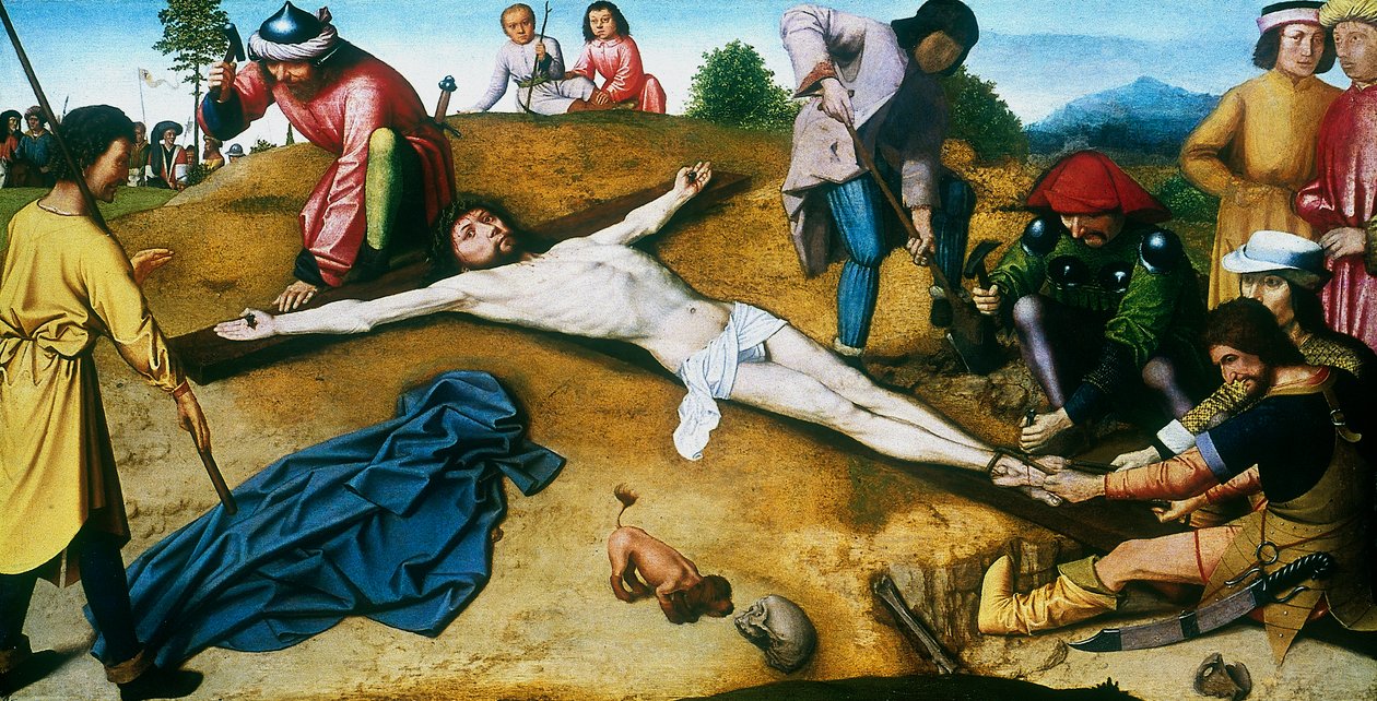 Kristus ristille naulattuna, 1481. tekijältä Gerard David