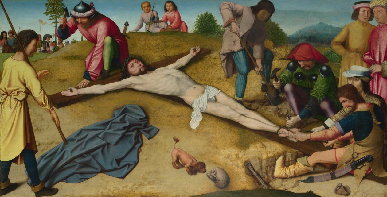 Kristus ristille naulattu, noin 1481 tekijältä Gerard David