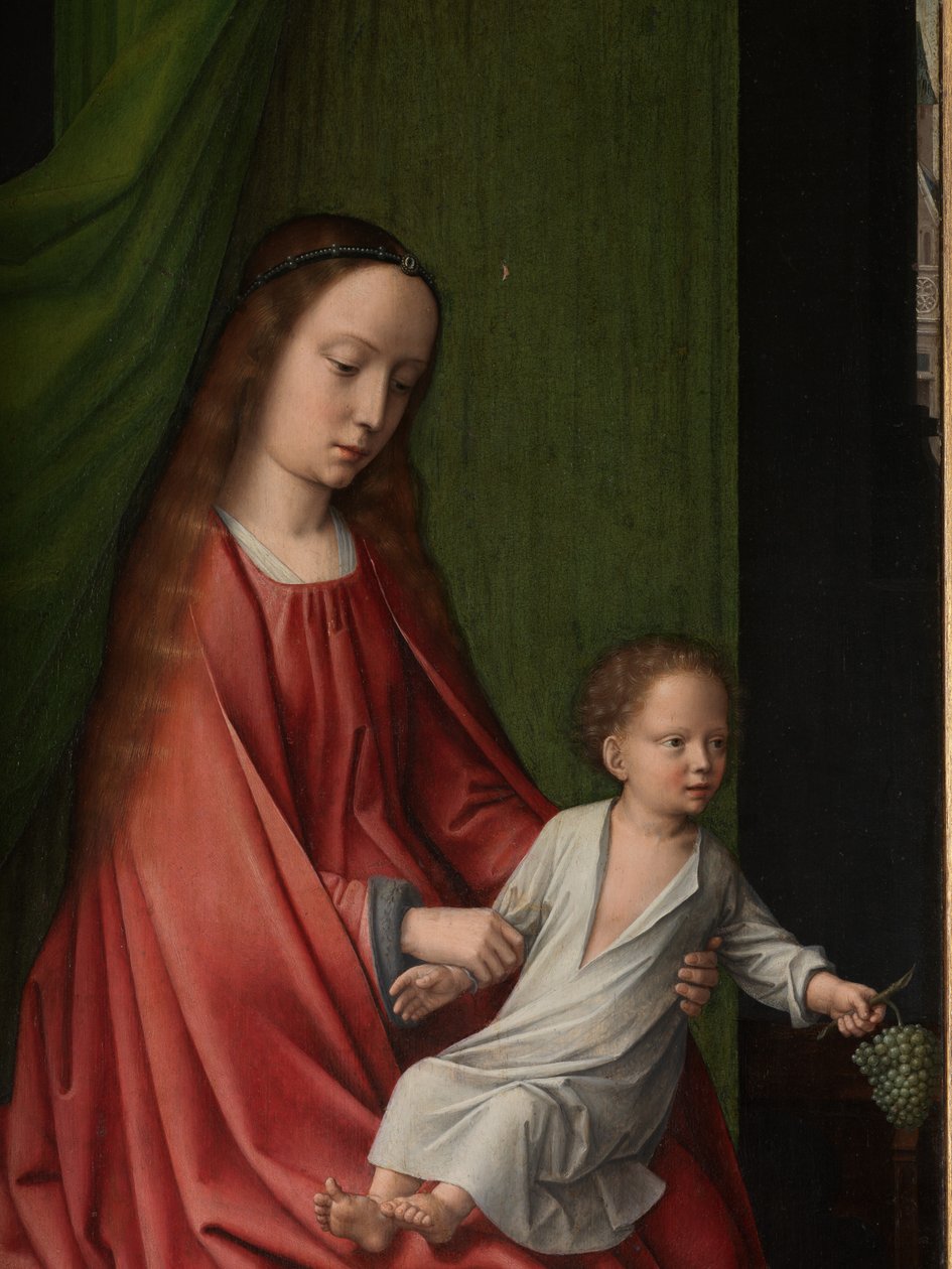 Yksityiskohta Kristuksen kasteen ulkopaneelista, n. 1502-08 (öljy paneelille) tekijältä Gerard David