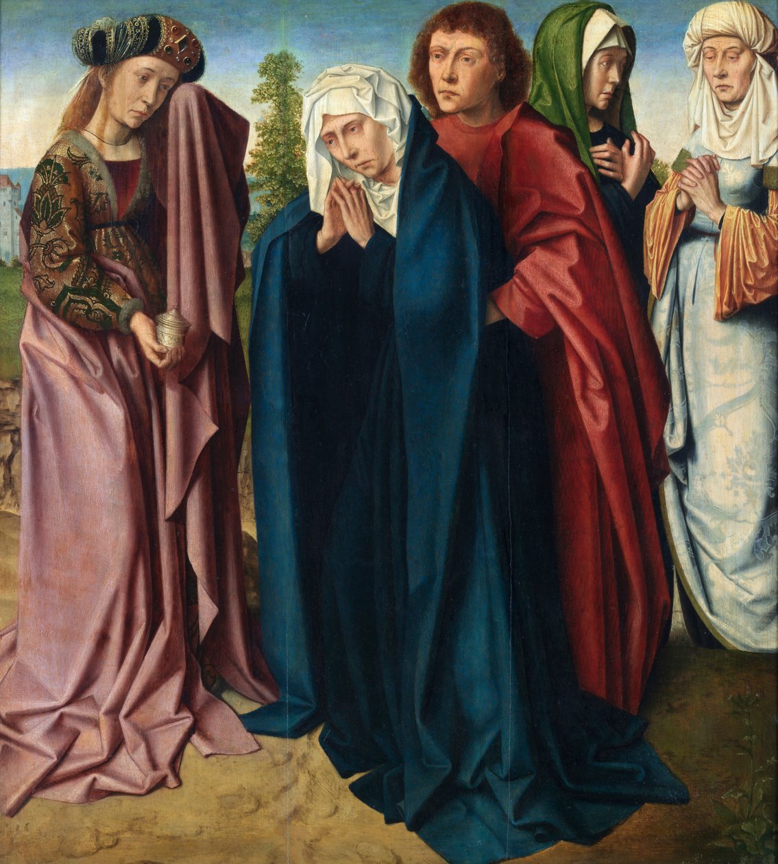 Pyhät naiset (öljy paneelissa) tekijältä Gerard David