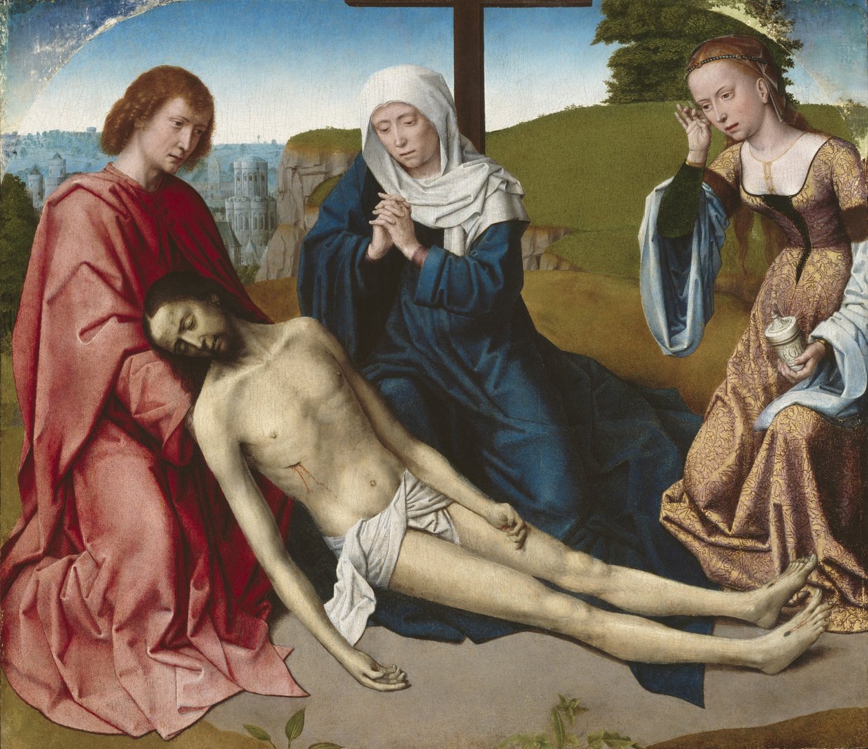 Valituslaulu Kristuksen ruumiista, n. 1500 tekijältä Gerard David