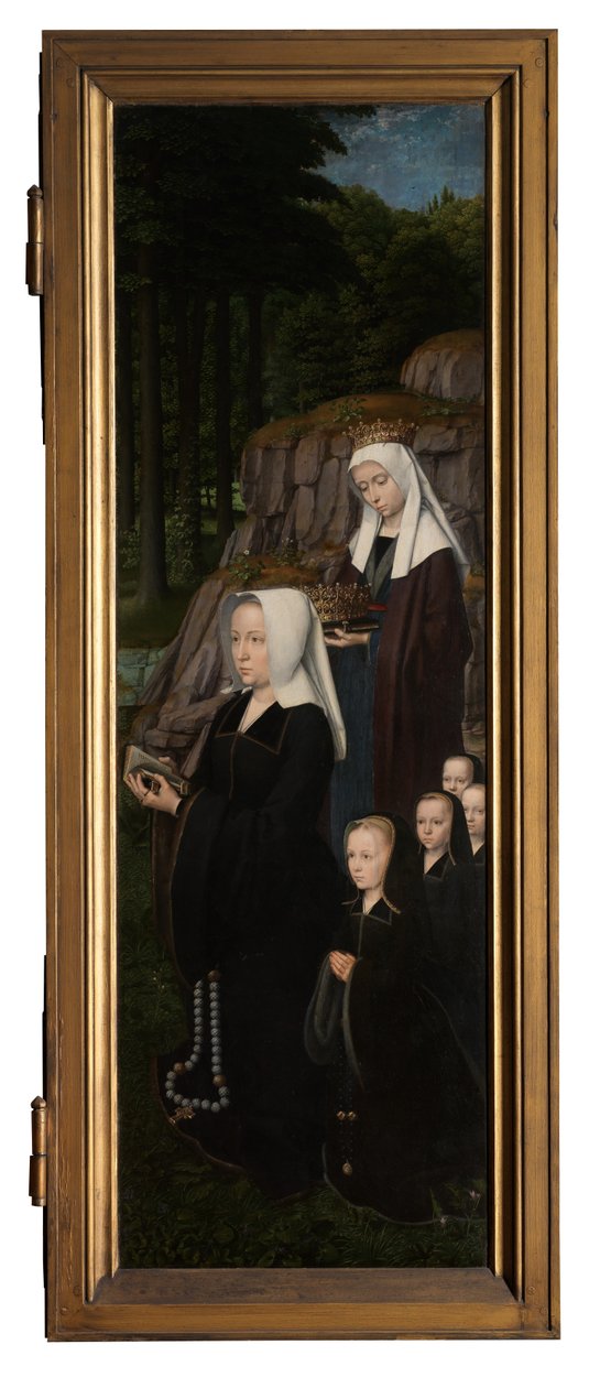 Oikea paneeli Kristuksen kasteesta, n. 1502-08 (öljy paneelille) tekijältä Gerard David
