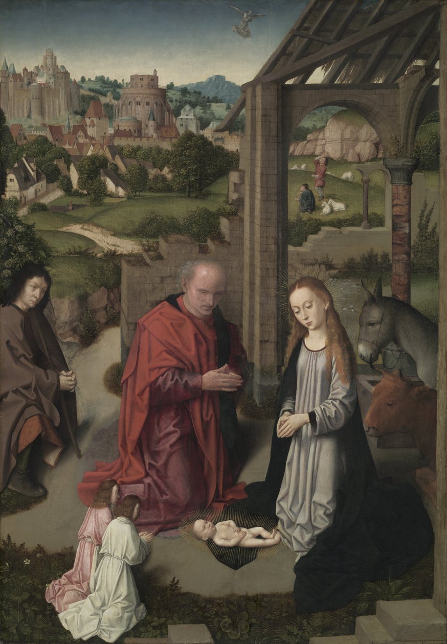 Syntymä, n. 1485-1490 tekijältä Gerard David