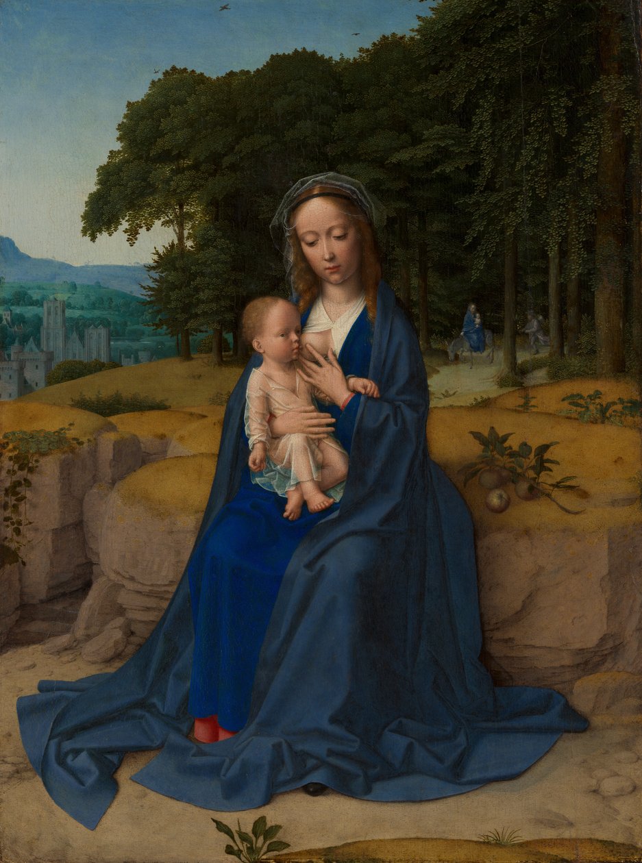 Loput lennossa Egyptiin, n. 1512-15. tekijältä Gerard David