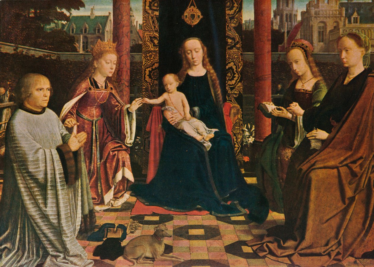 Neitsyt ja lapsi pyhien ja lahjoittajan kanssa, 1510, 1909 tekijältä Gerard David