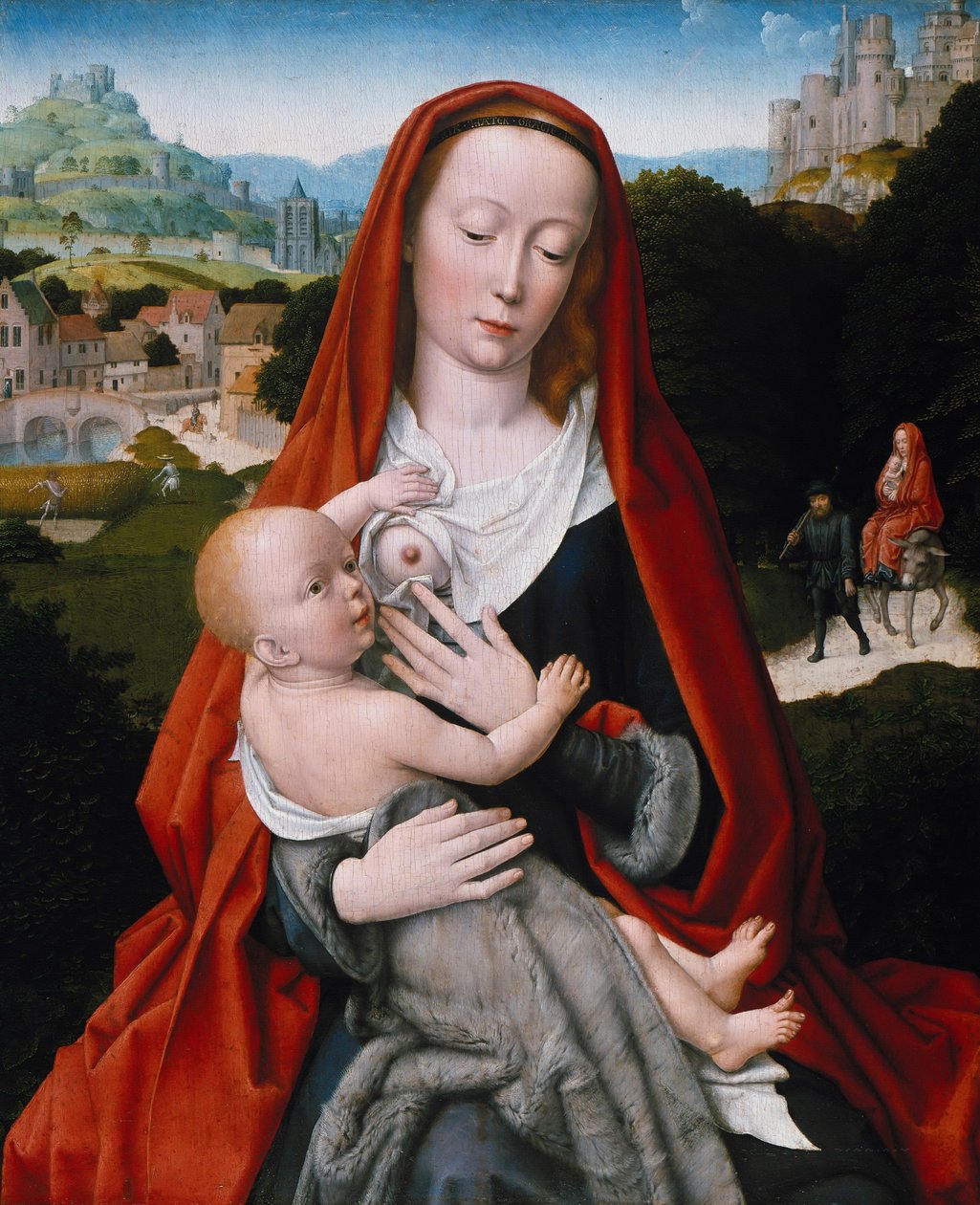 Neitsyt ja lapsi, c. 1490 tekijältä Gerard David