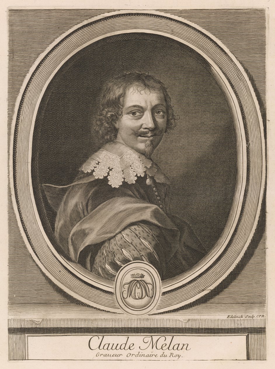 Claude Melan, teoksesta *Les hommes illustres . . .*, osa II, kirjoittanut Charles Perrault tekijältä Gérard Edelinck