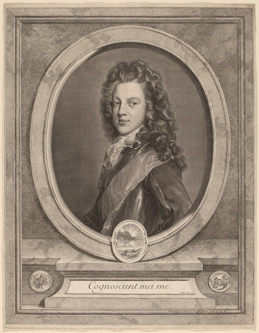 James III, Walesin prinssi tekijältä Gerard Edelinck after François de Troy