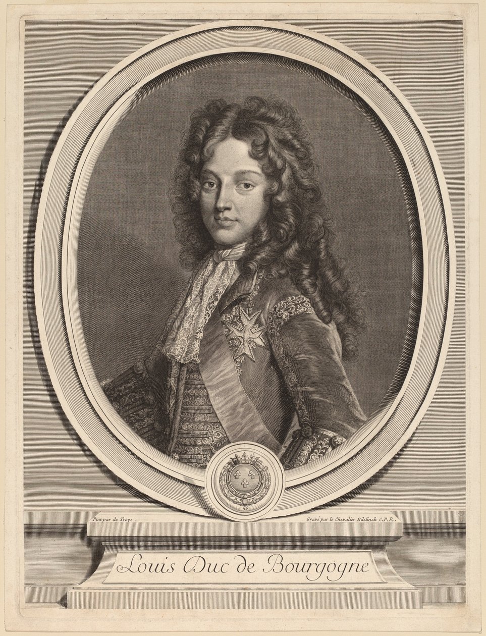 Louis, Burgundin herttua tekijältä Gerard Edelinck after François de Troy