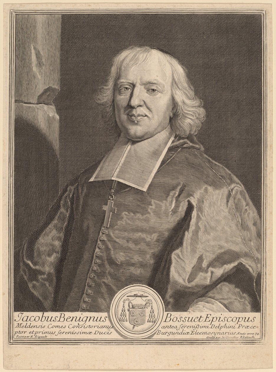 Jacques Benigne Bossuet tekijältä Gerard Edelinck after Hyacinthe Rigaud