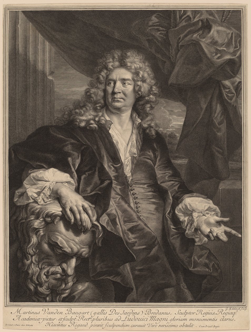 Martin Desjardins tekijältä Gerard Edelinck after Hyacinthe Rigaud