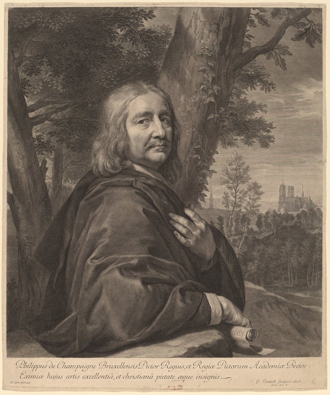 Philip of Champaigne tekijältä Gerard Edelinck after Philippe de Champaigne