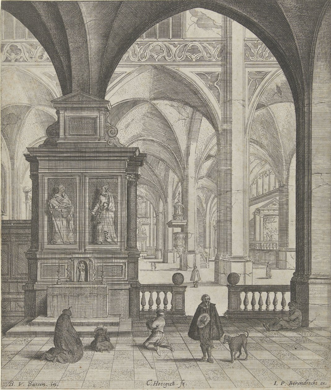 Kerkinterieur tekijältä Gerard Houckgeest