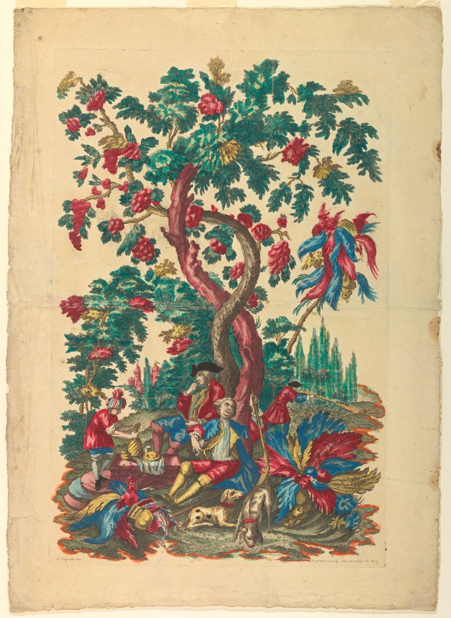 Metsästäjien ateria tekijältä Gerard Jean Baptiste Scotin the Younger