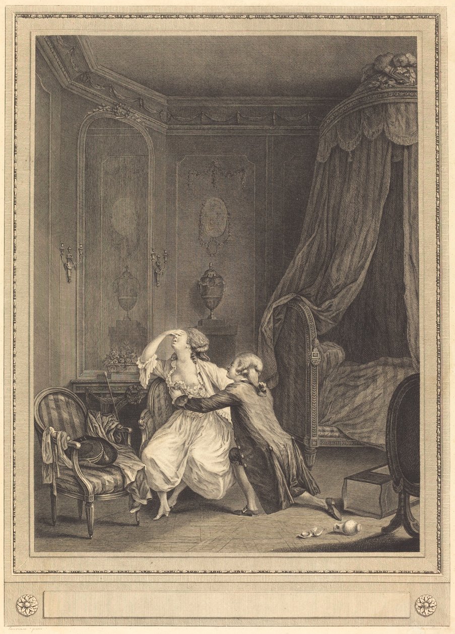 Myöhäinen parannus tekijältä Gerard Rene Le Vilain after Nicolas Lavreince