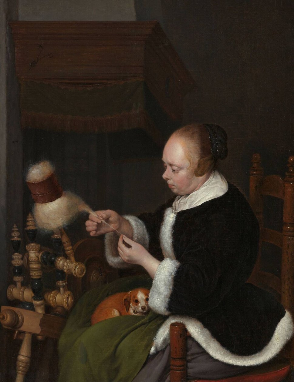 Spinner, 1652 tekijältä Gerard Ter Borch the Younger