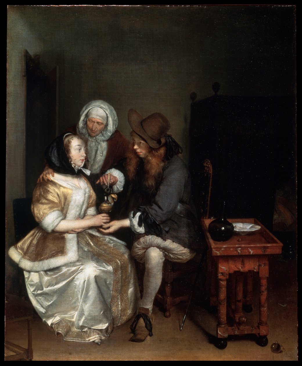 "A Glass of Limonade", 1660-luku. tekijältä Gerard Terborch II