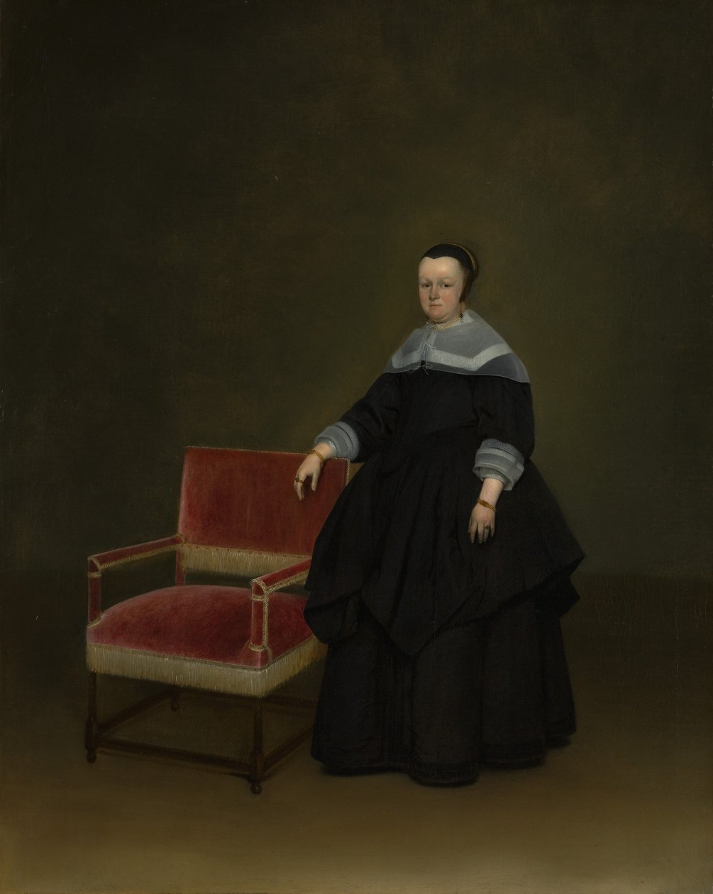 Margaretha van Haexbergen 1614-1676, noin 1666-67. tekijältä Gerard Terborch II
