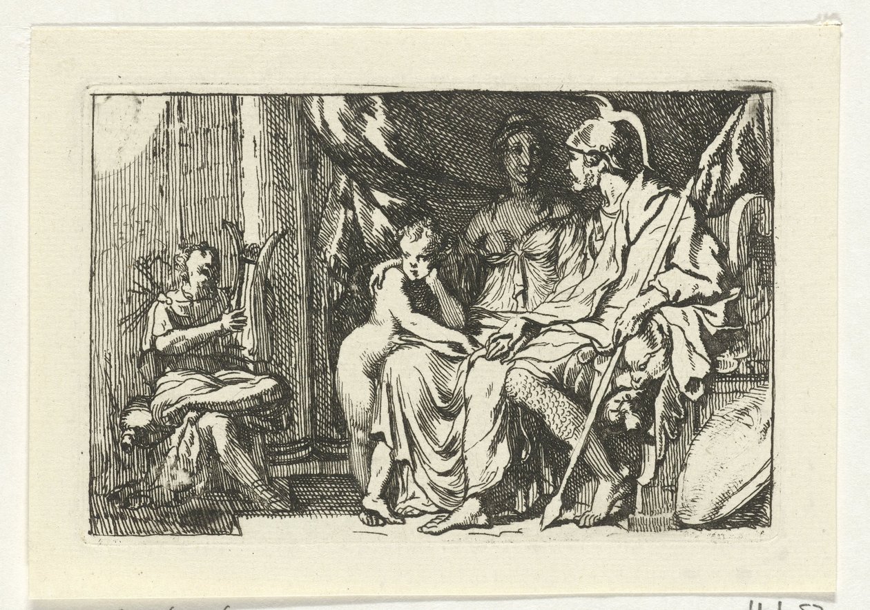 Aeneas kertoo Didolle seikkailuistaan Didon ja Aeneasin historia (sarjan nimi) tekijältä Gerard de Lairesse