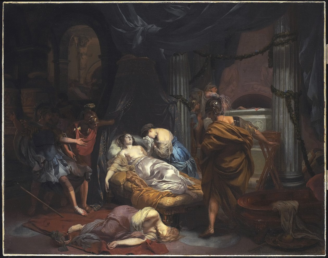 Kleopatran kuolema, 1686 tekijältä Gerard de Lairesse