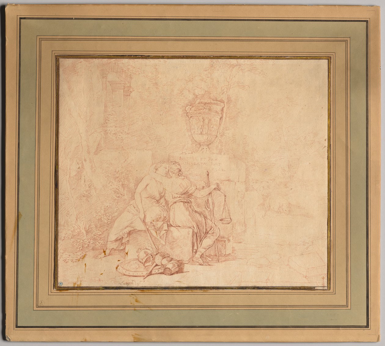 Rauhan ja oikeuden suudelma, vuoden 1654 jälkeen. tekijältä Gerard de Lairesse