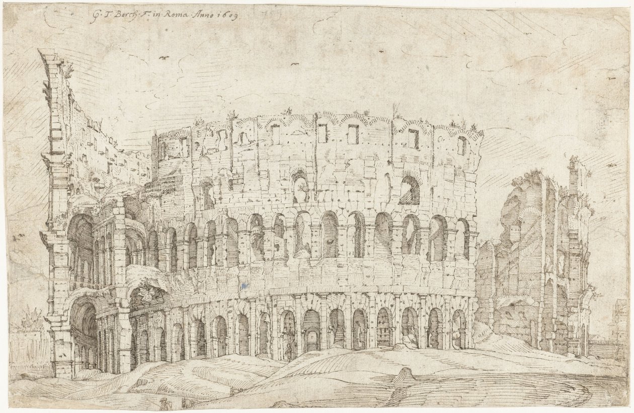 Colosseumin raunioiden ulkopuoli, Rooma tekijältä Gerard ter Borch