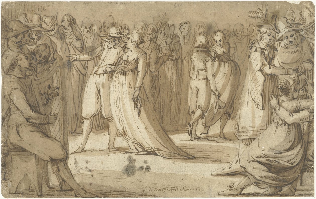 juhlakohtaus Pallo italialainen tekijältä Gerard ter Borch