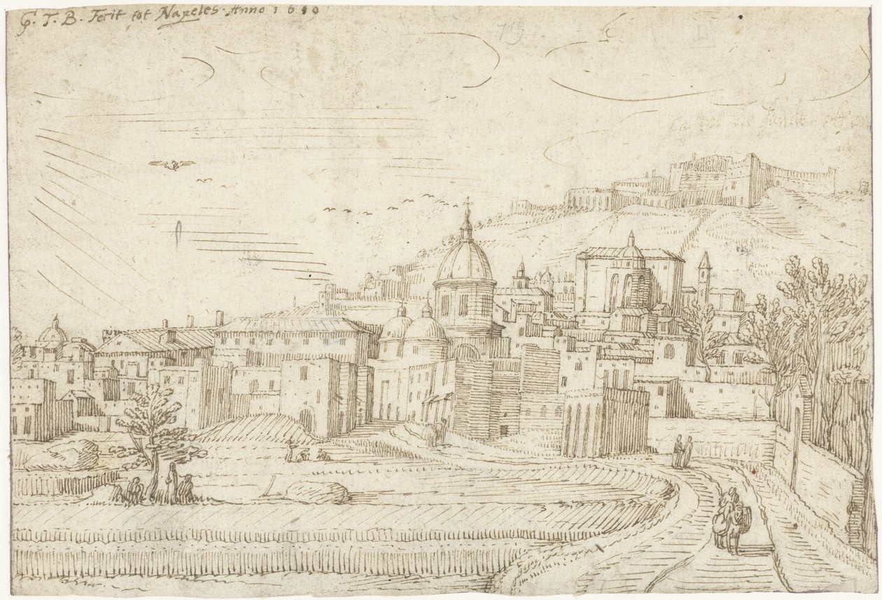 Näkymä Napoliin ja Vomeroon tekijältä Gerard ter Borch