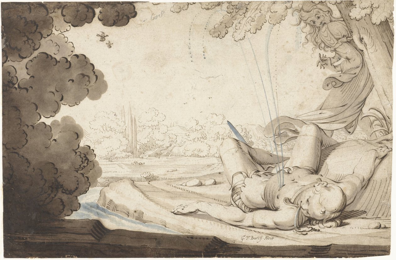 Thisbe löytää kuolleen Piramuksen tekijältä Gerard ter Borch