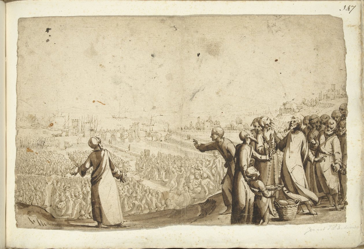 Kristus ruokkii yleisöä tekijältä Gerard ter Borch (I)