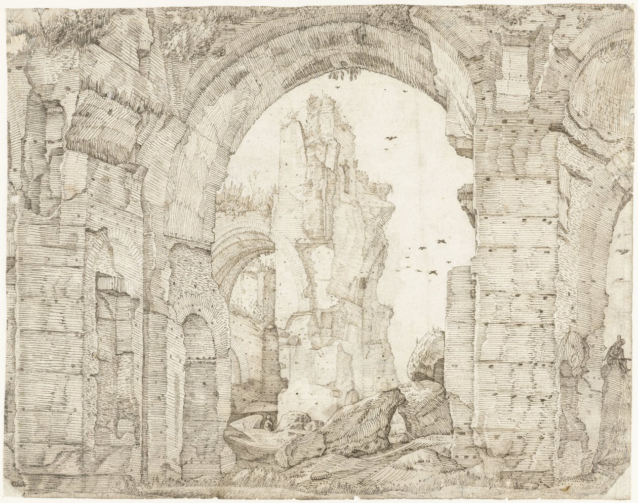 Ruïnes van de therme van Caracalla, Rooma tekijältä Gerard ter Borch (I)