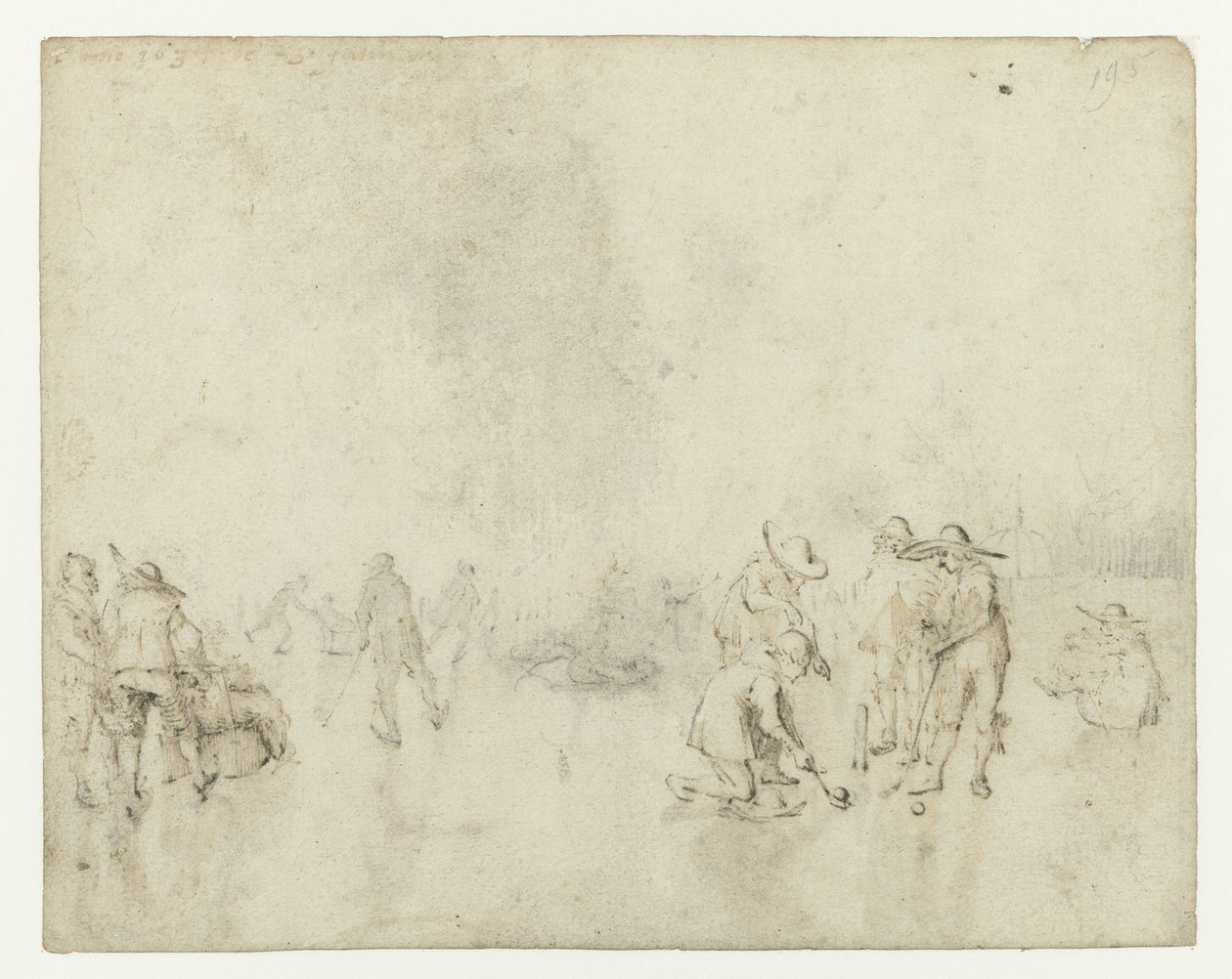 Jääkasvot pullopelaajien kanssa tekijältä Gerard ter Borch (II)