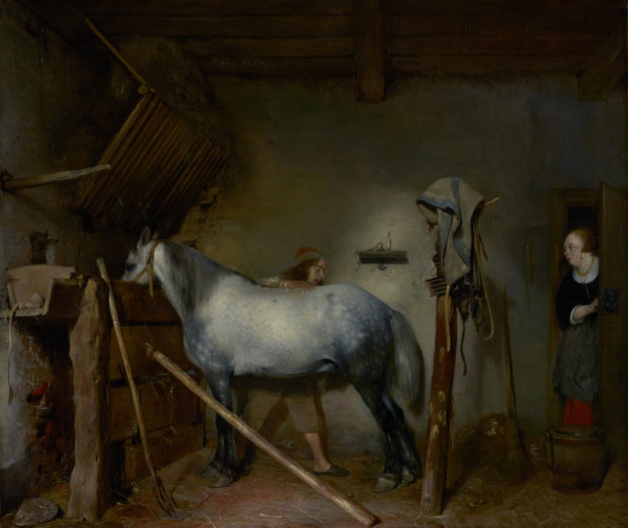 Hevostalli tekijältä Gerard ter Borch