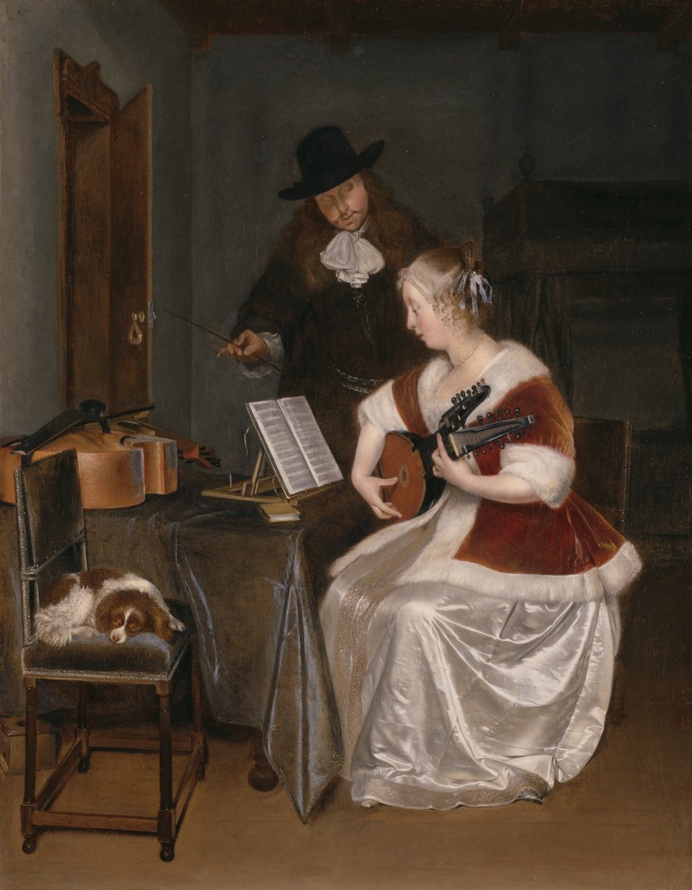 Musiikkitunti tekijältä Gerard ter Borch