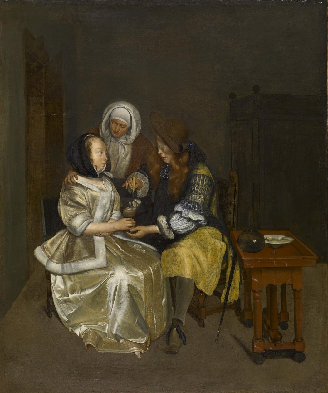 Lasillinen limonadia, n. 1664 tekijältä Gerard ter Borch