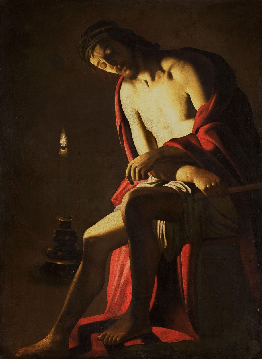 Kristus kylmällä kivellä tekijältä Gerard van Honthorst (copy after)