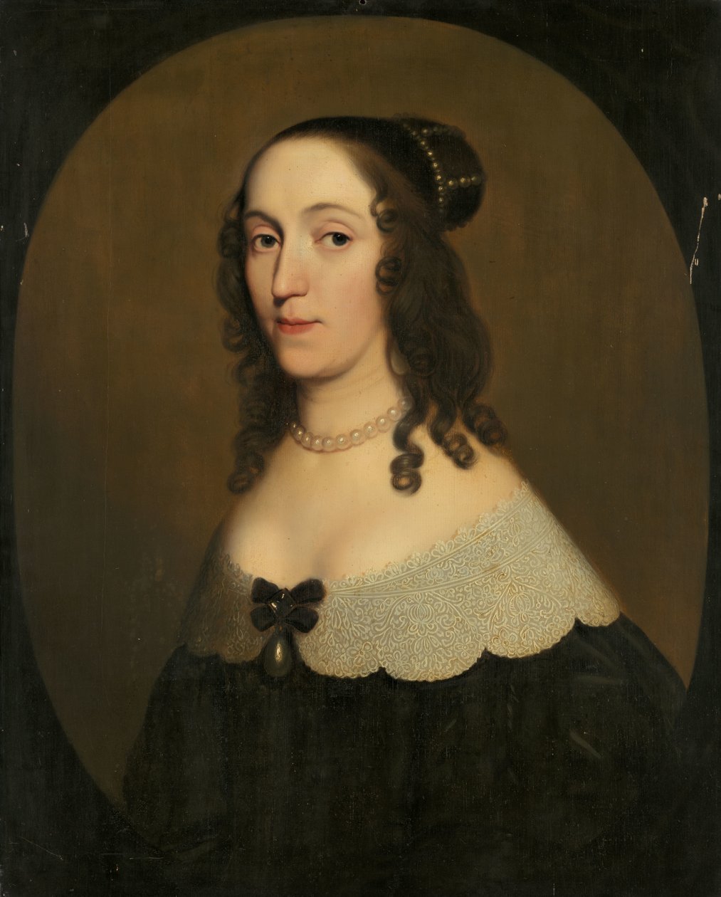 Solms-Braunfelsin kreivitär Louise Christina (1606-69) muotokuva tekijältä Gerard van Honthorst (workshop of)