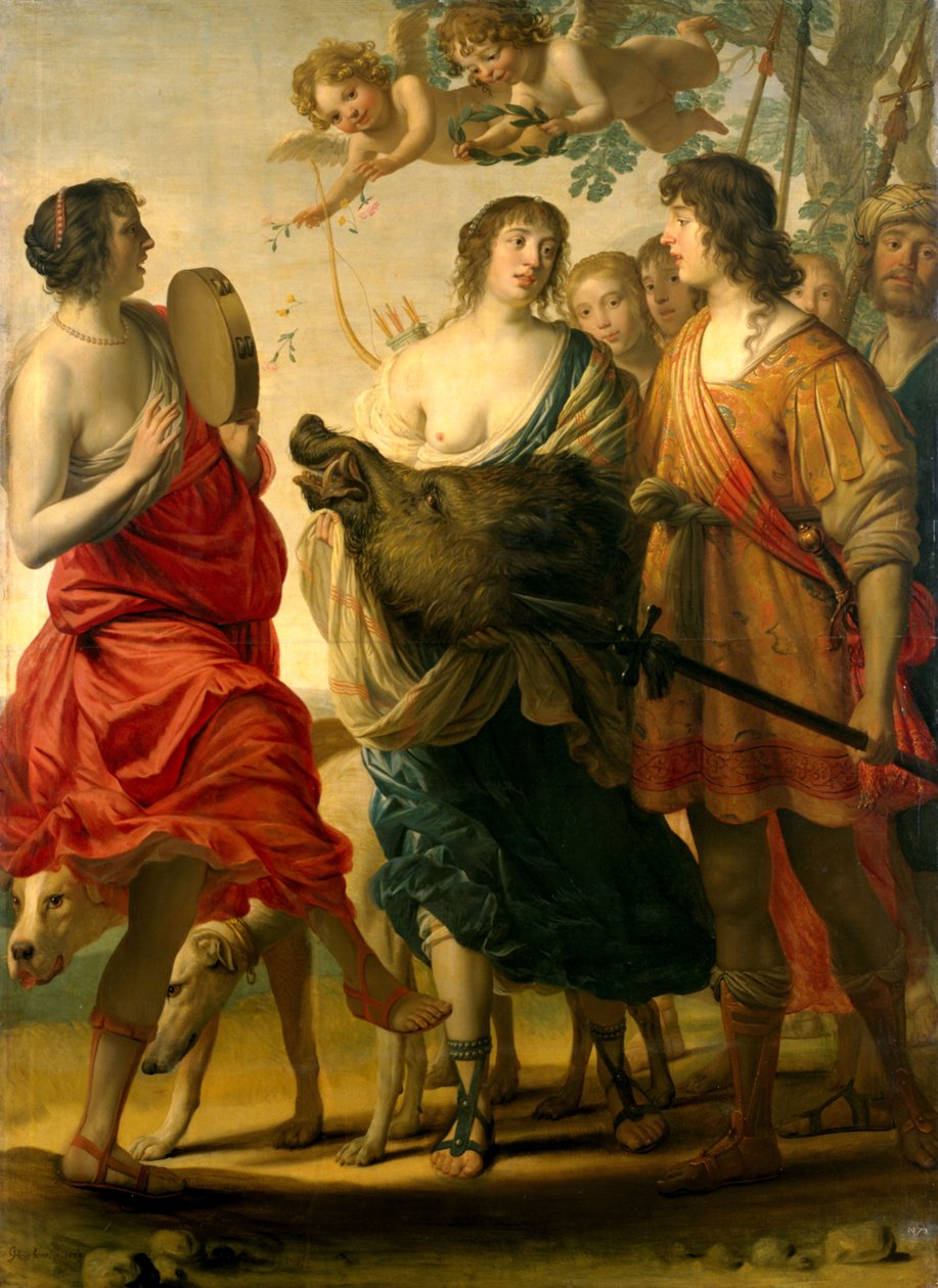 Meleager ja Atalanta tekijältä Gerard van Honthorst