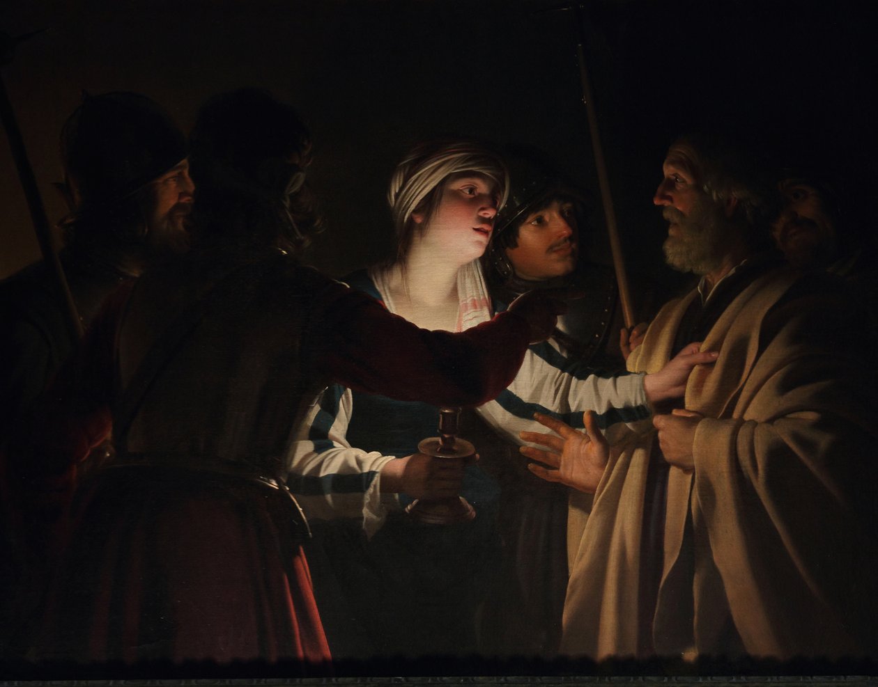 Pyhän Pietarin kieltäminen tekijältä Gerard van Honthorst