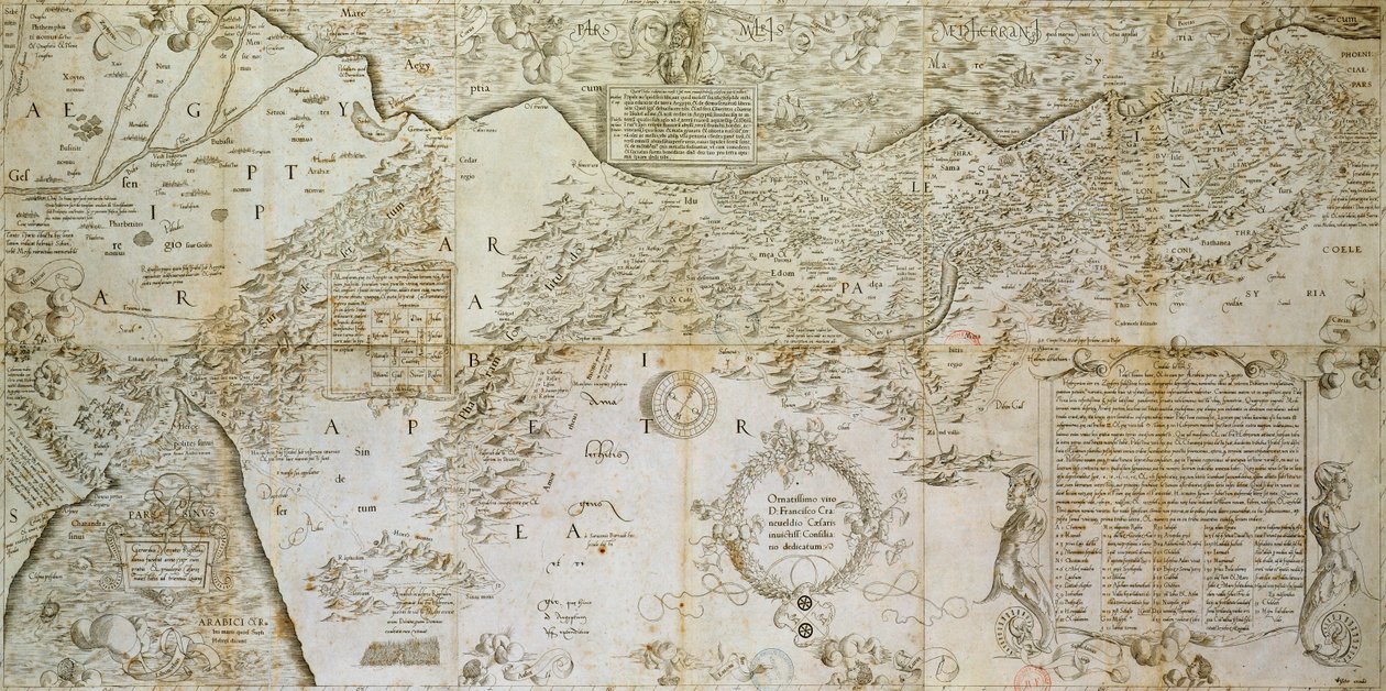 Laajin kuvaus Pyhästä maasta molempien testamenttien ymmärtämiseksi, 1537 tekijältä Gerardus Mercator