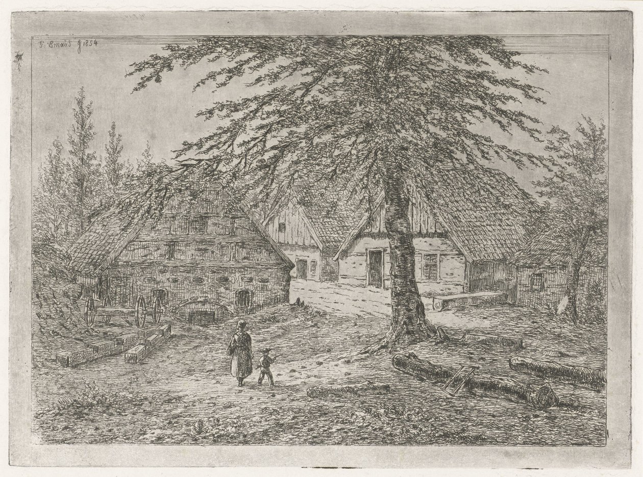 maatilapiha Saha Bentheimissa tekijältä Gerardus Emaus de Micault