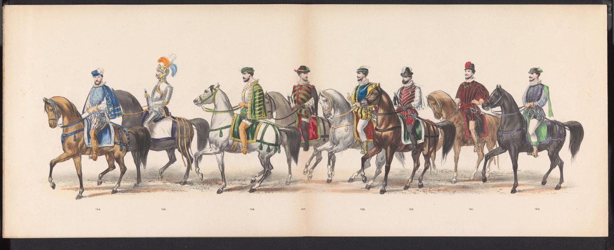 Leidenin opiskelijoiden naamiaiset, 1870 (levy 13) Leidenin opiskelijakunnan jäsenten pukukulkue 7. kesäkuuta 1870 Leidsche Hoogeschool -koulun 295-vuotisjuhlan kunniaksi, ja se kuvaa vierailua Leideniin tekijältä Gerardus Johannes Bos