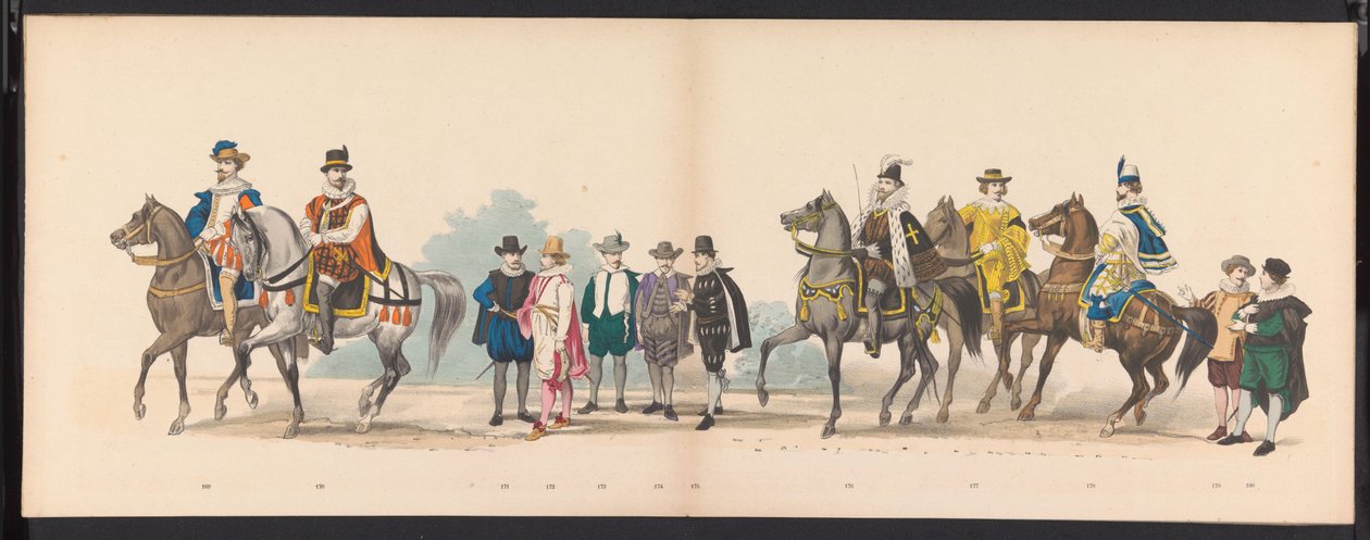 Leidenin opiskelijoiden naamiaiset, 1875 (levy 11) Leidenin ylioppilaskunnan jäsenten pitämä naamiainen 15. kesäkuuta 1875 Leidsche Hoogeschoolin 300-vuotisjuhlan kunniaksi, joka kuvaa Leidsche Hoogeschoolia, joka on kuvattu tekijältä Gerardus Johannes Bos