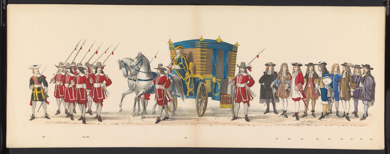 Leidenin opiskelijoiden naamiaiset, 1875 (levy 18) Leidenin ylioppilaskunnan jäsenten pitämä naamiainen 15. kesäkuuta 1875 Leidsche Hoogeschoolin 300-vuotisjuhlan kunniaksi, joka kuvaa Leidsche Hoogeschoolia, joka on kuvattu tekijältä Gerardus Johannes Bos