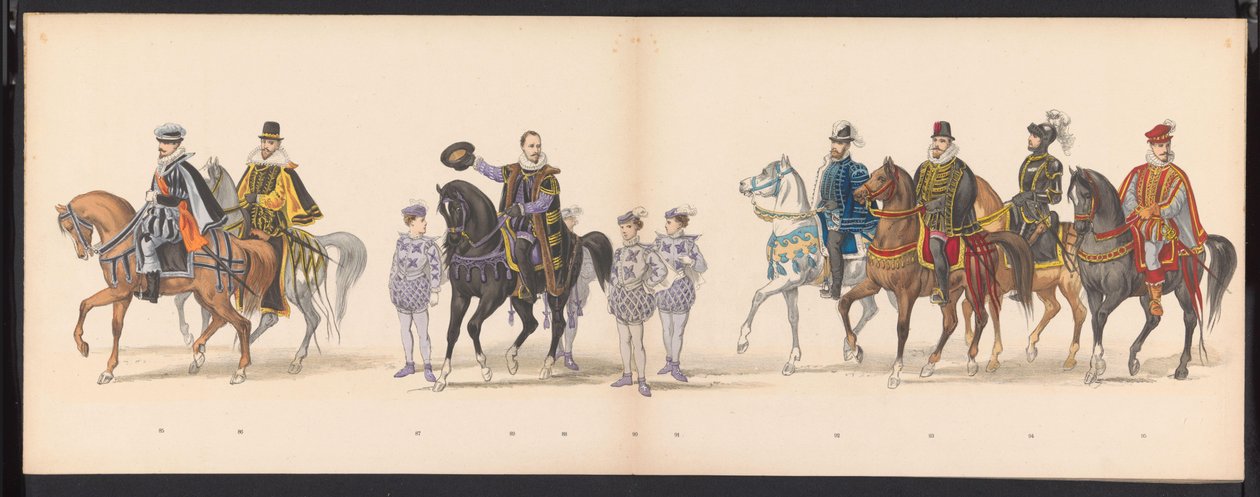Leidenin opiskelijoiden naamiaiset, 1875 (levy 5) Leidenin ylioppilaskunnan jäsenten pitämä naamiainen 15. kesäkuuta 1875 Leidsche Hoogeschoolin 300-vuotisjuhlan kunniaksi, joka kuvaa Leidsche Hoogeschoolia, joka on kuvattu tekijältä Gerardus Johannes Bos
