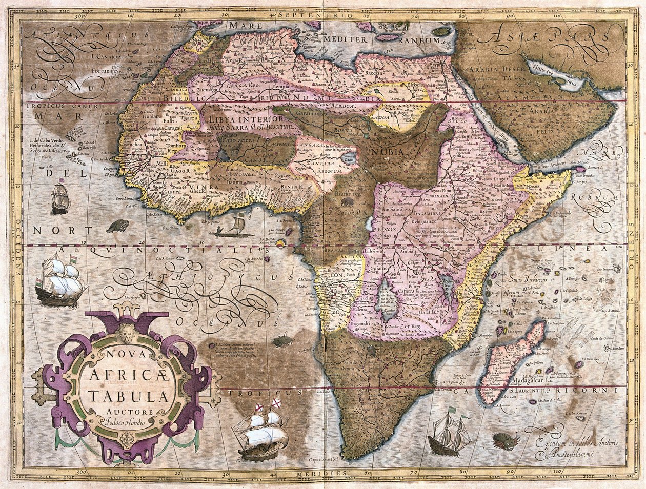Afrikka (kaiverrus tekijältä Gerardus Mercator